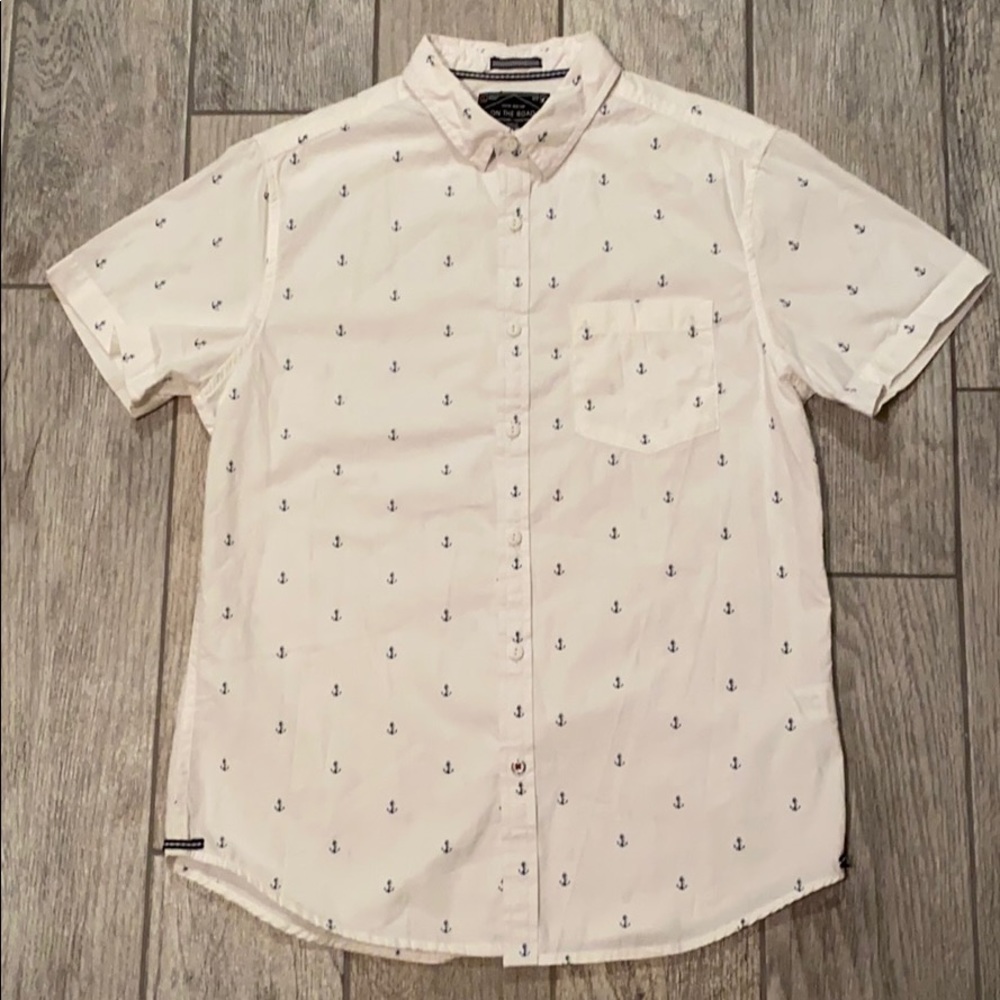 ANCHOR button down SLIM FIT SHIRT MEDIUM M